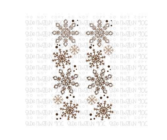 Neutral Snowflake Sleeves-Ready to Press Transfer