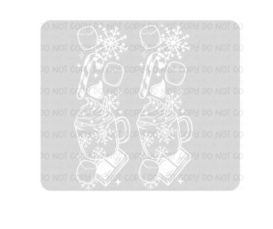 North Pole Hot Cocoa white Sleeves-Ready to Press Transfer