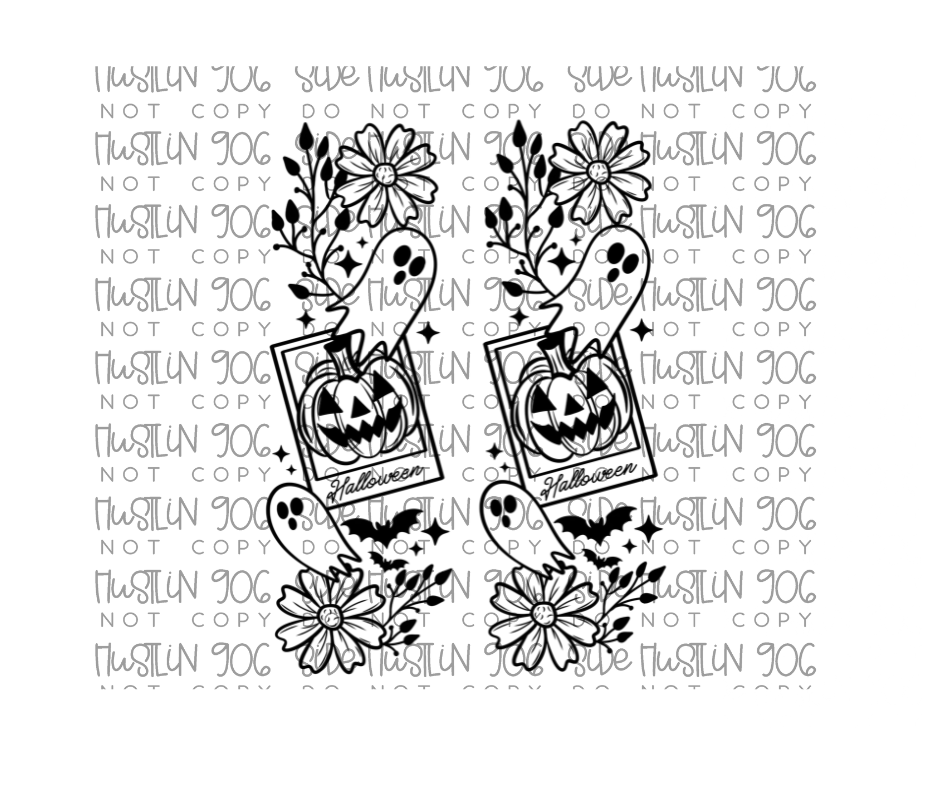 Halloween Card Single Color Sleeve -Ready to Press Transfer
