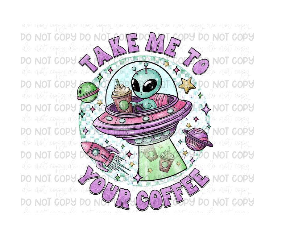 Alien Coffee-Ready to Press Transfer