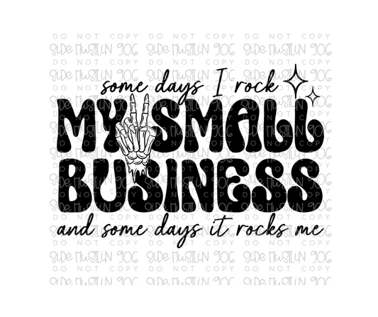 Rock Small Business black-Ready to Press Transfer