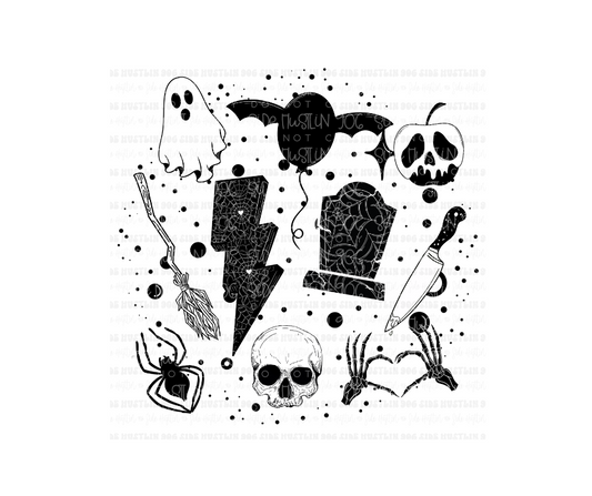 Spooky Doodles-Ready to Press Transfer