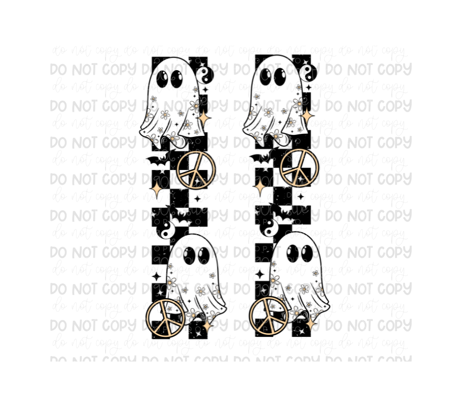 Daisy Checker Ghost SLEEVES-Ready to Press Transfer