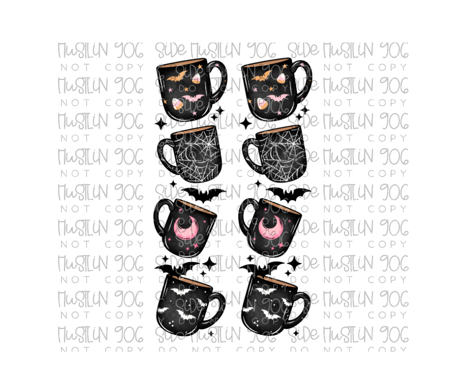 Coffee Halloween Sleeve-Ready to Press Transfer
