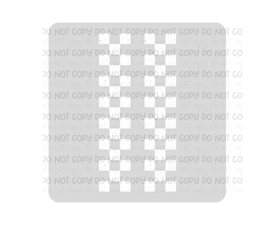 Checker white Sleeves-Ready to Press Transfer
