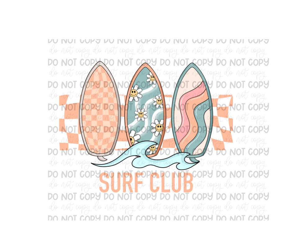 Surf Club-Ready to Press Transfer