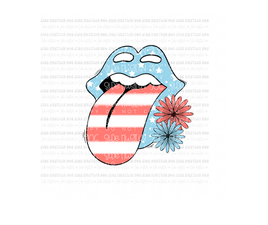 Patriotic Tongue-Ready to Press Transfer