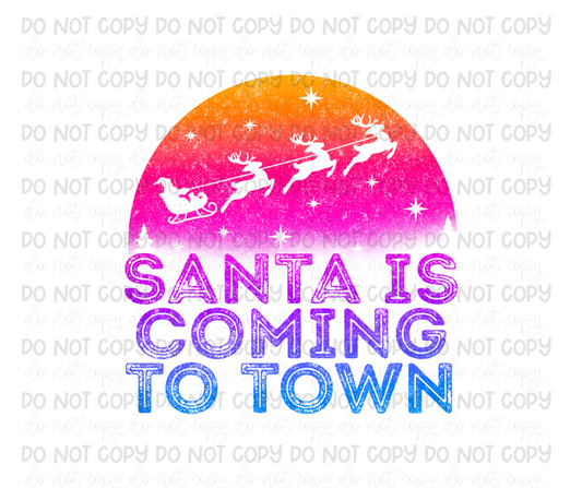 Santa is Coming to Town-Ready to Press Transfer