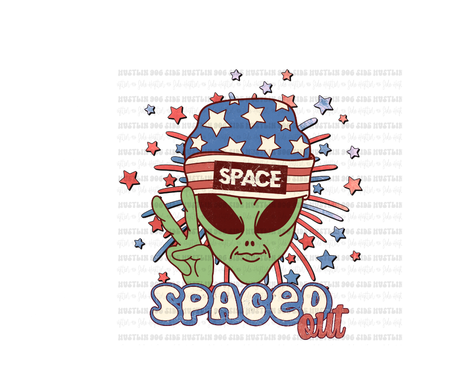 Spaced Out Alien-Ready to Press Transfer