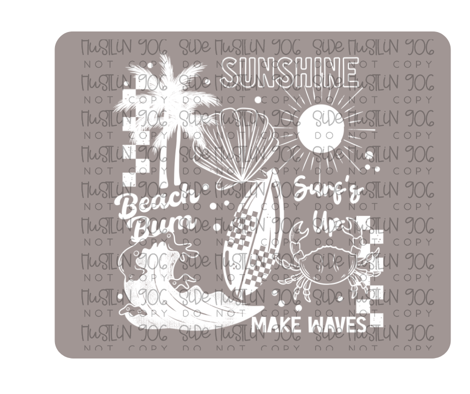 Summer Single Color Collage-Ready to Press Transfer