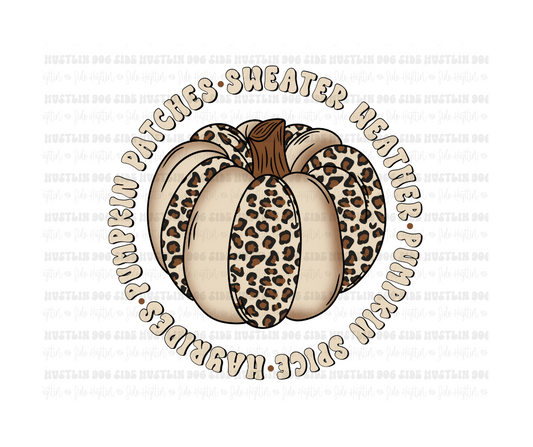 Cheetah Pumpkin-Ready to Press Transfer