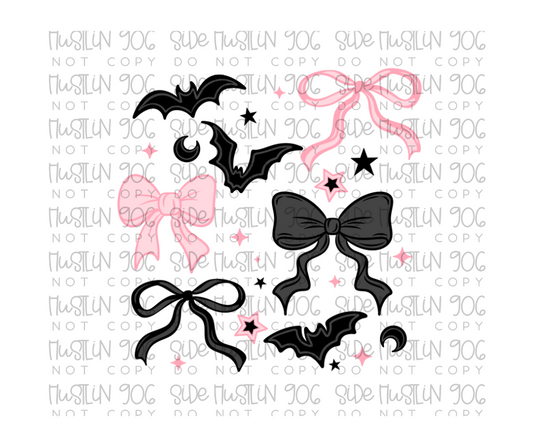Girl Bats and Bows-Ready to Press Transfer