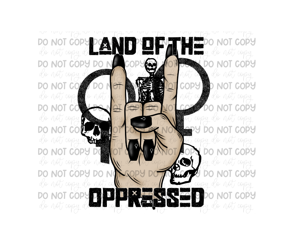 Land of the Oppressed light-Ready to Press Transfer