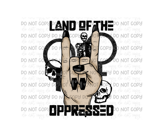 Land of the Oppressed light-Ready to Press Transfer