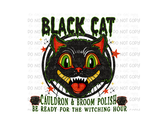 Black Cat caldron polish-Ready to Press Transfer