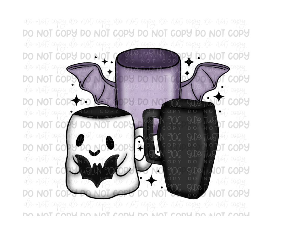 Halloween Mugs purple-Ready to Press Transfer