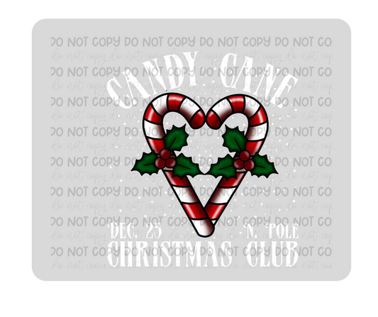 Candy Cane white-Ready to Press Transfer