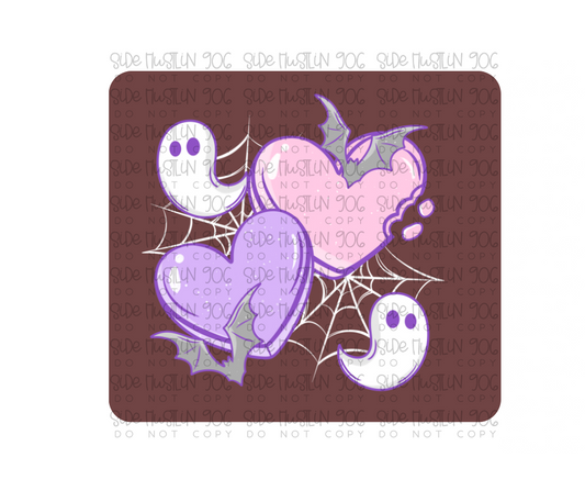 Spooky Hearts-Ready to Press Transfer