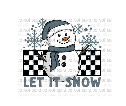 Let it Snow blue-Ready to Press Transfer