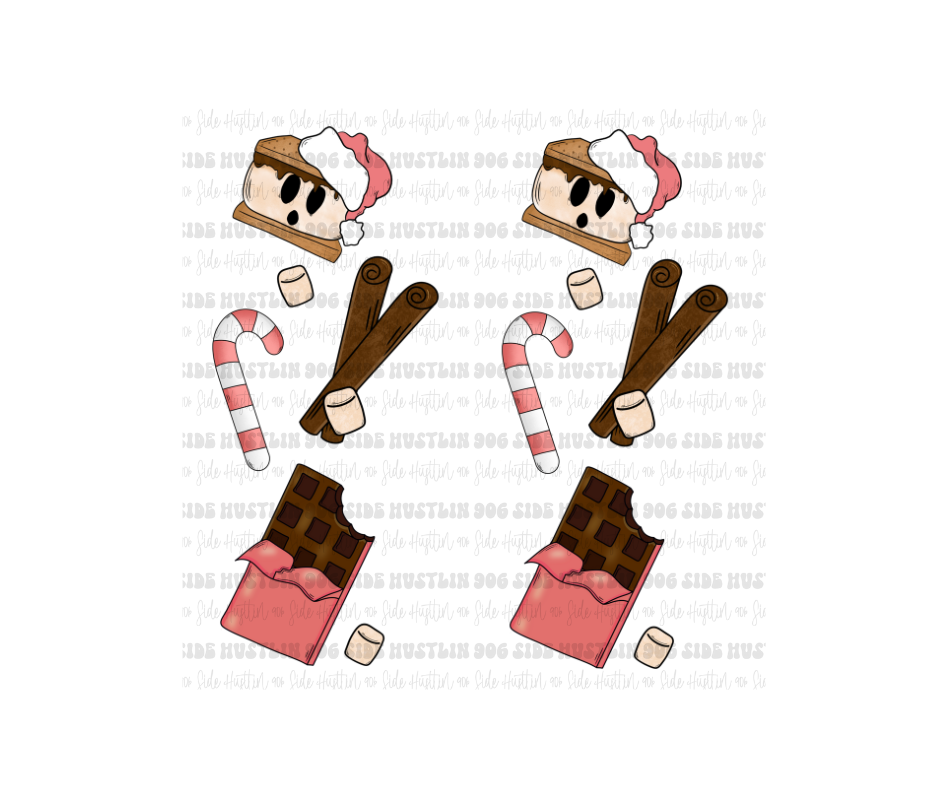 Santa S'more SLEEVES-Ready to Press Transfer