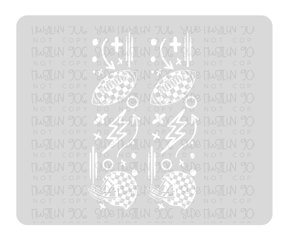 Football Sleeve Single Color White Sleeve-Ready to Press Transfer