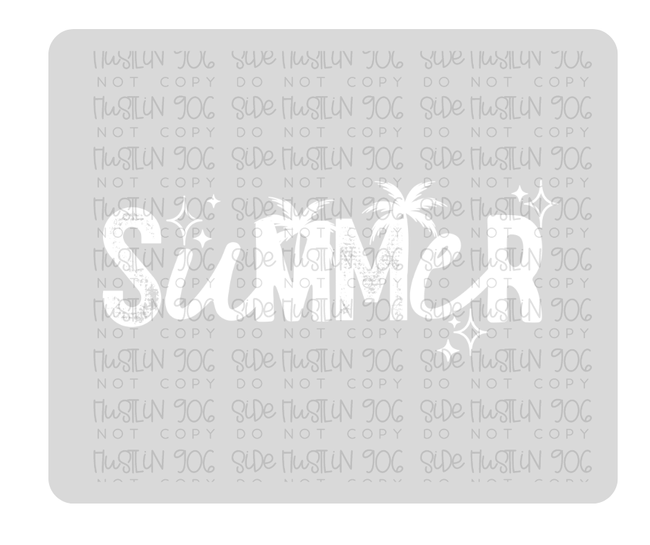 Summer Single Color white-Ready to Press Transfer