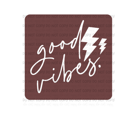 Good Vibes white-Ready to Press Transfer