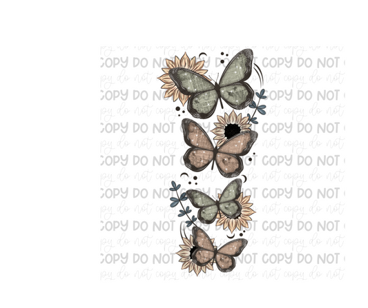 Sunflowers Butterflies-Ready to Press Transfer