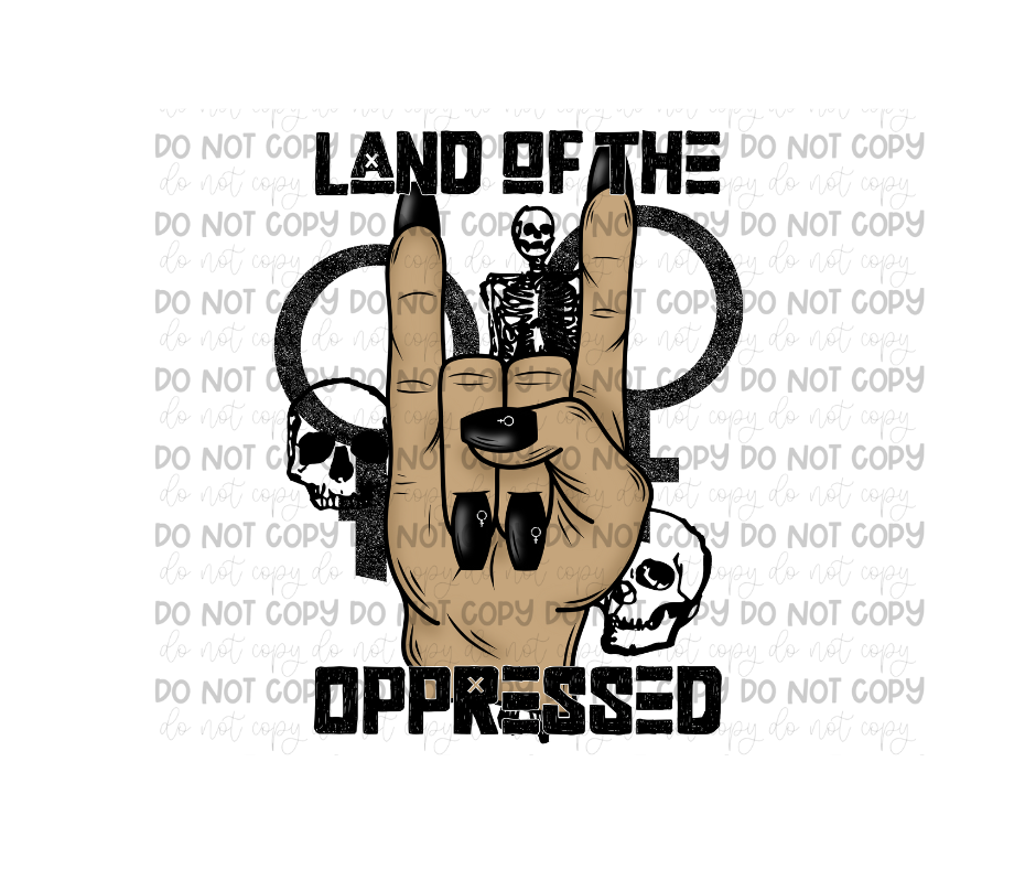 Land of the Oppressed light brown-Ready to Press Transfer