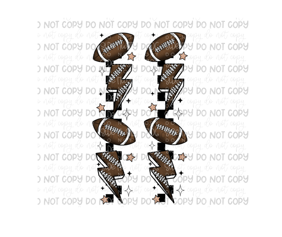 Game day Football with stars SLEEVES-Ready to Press Transfer