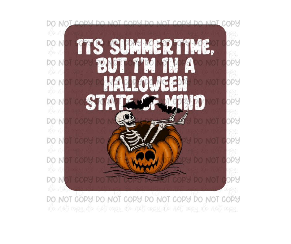 Halloween State of Mind white-Ready to Press Transfer