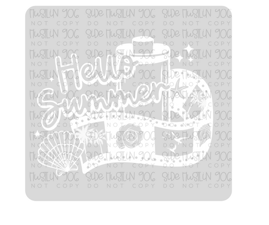 Hello Summer Film Single Color-Ready to Press Transfer
