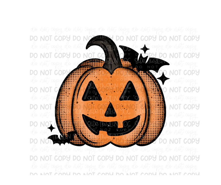 Halloween Club pumpkin-Ready to Press Transfer