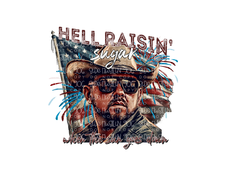 Hell Raisin' Sugar-Ready to Press Transfer