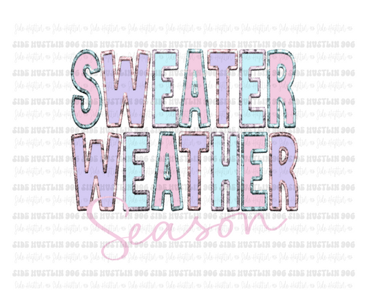 Sweater Weather Season pastel-Ready to Press Transfer