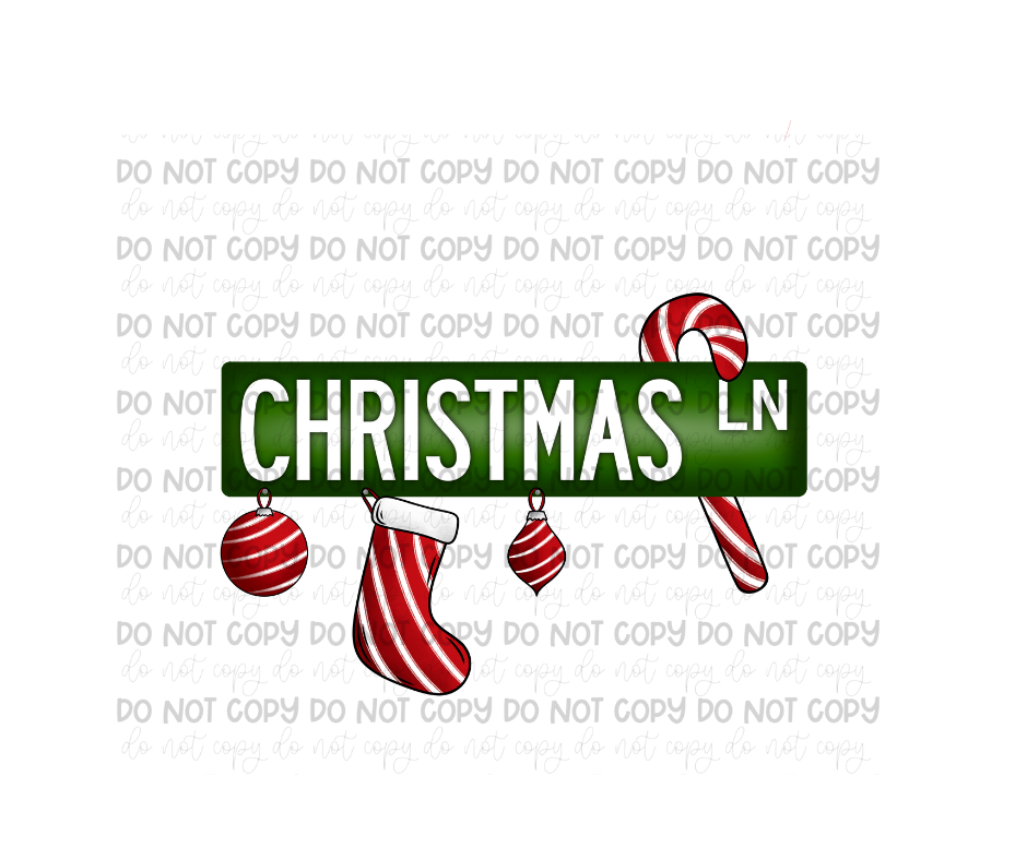 Christmas Ln green-Ready to Press Transfer