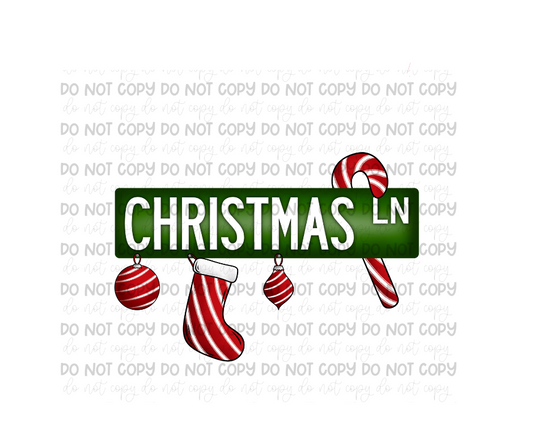 Christmas Ln green-Ready to Press Transfer