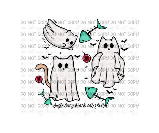 Cat Ghosts with words-Ready to Press Transfer