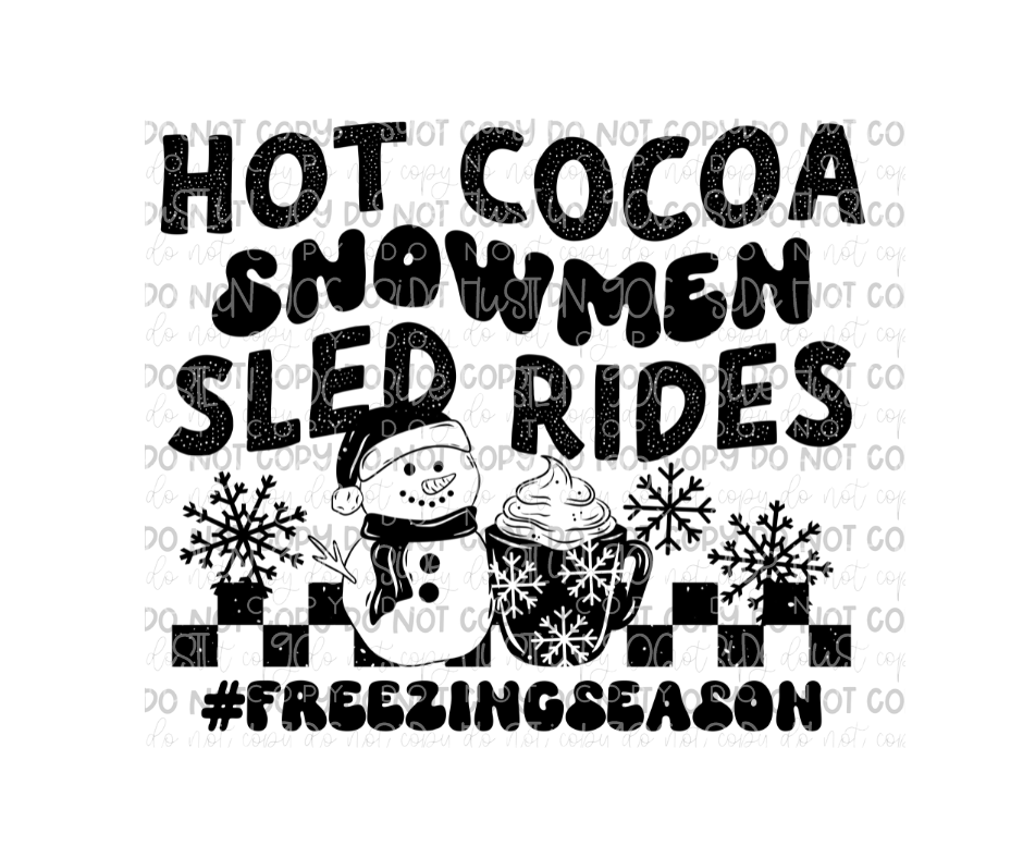 Freezing Season black-Ready to Press Transfer