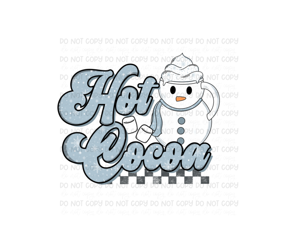 Hot Cocoa Snowman-Ready to Press Transfer