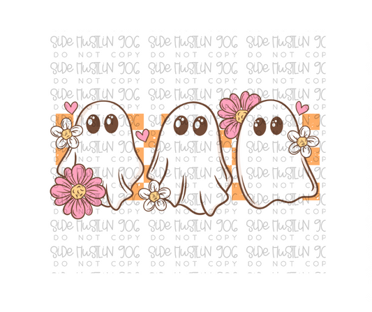 Floral Ghosts-Ready to Press Transfer