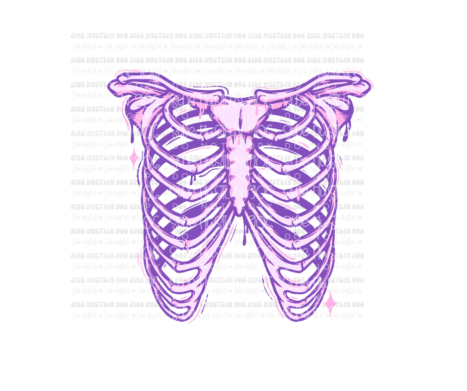 Purple Ribcage-Ready to Press Transfer