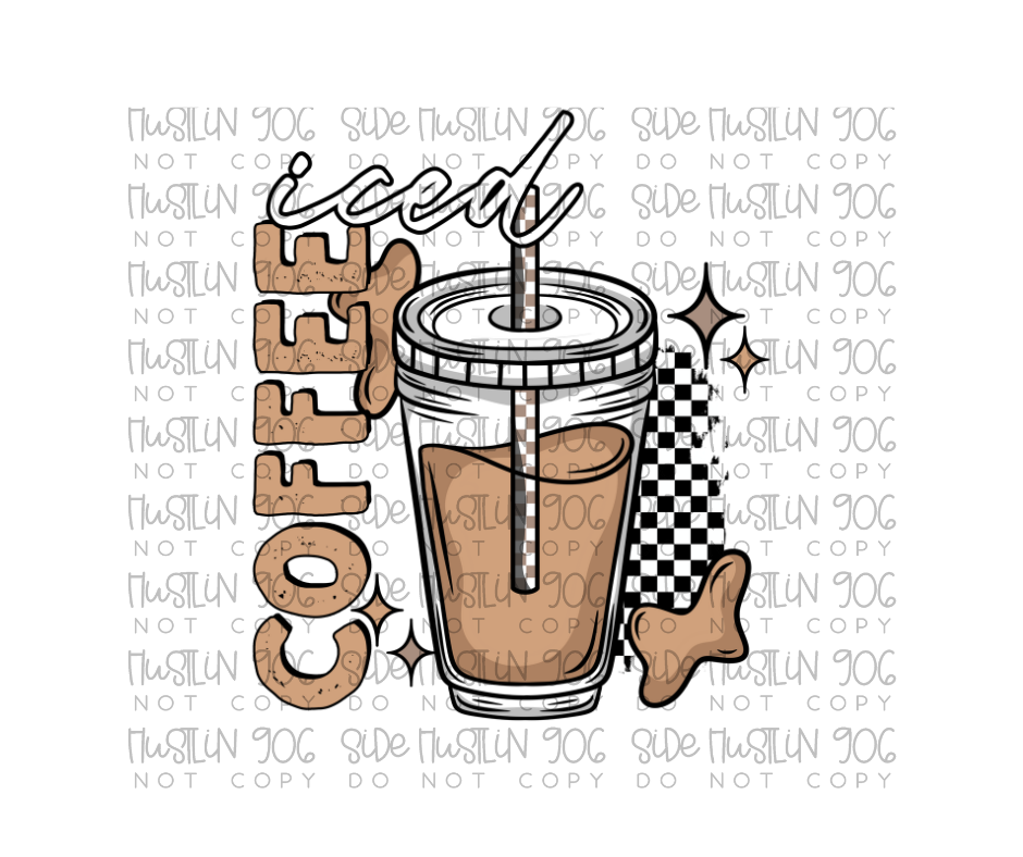 Iced Coffee-Ready to Press Transfer