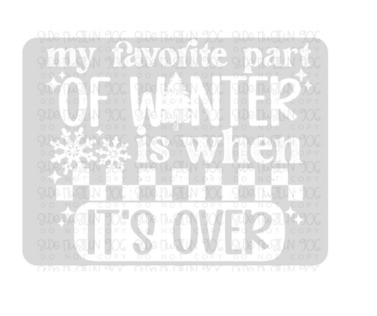 Winter over white-Ready to Press Transfer