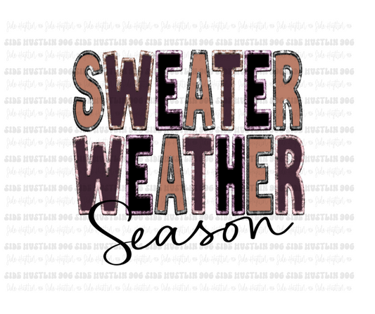 Sweater Weather Season dark-Ready to Press Transfer