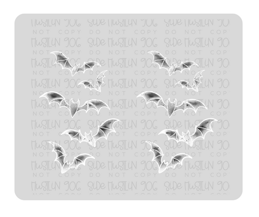 Bats Half Sleeve white-Ready to Press Transfer