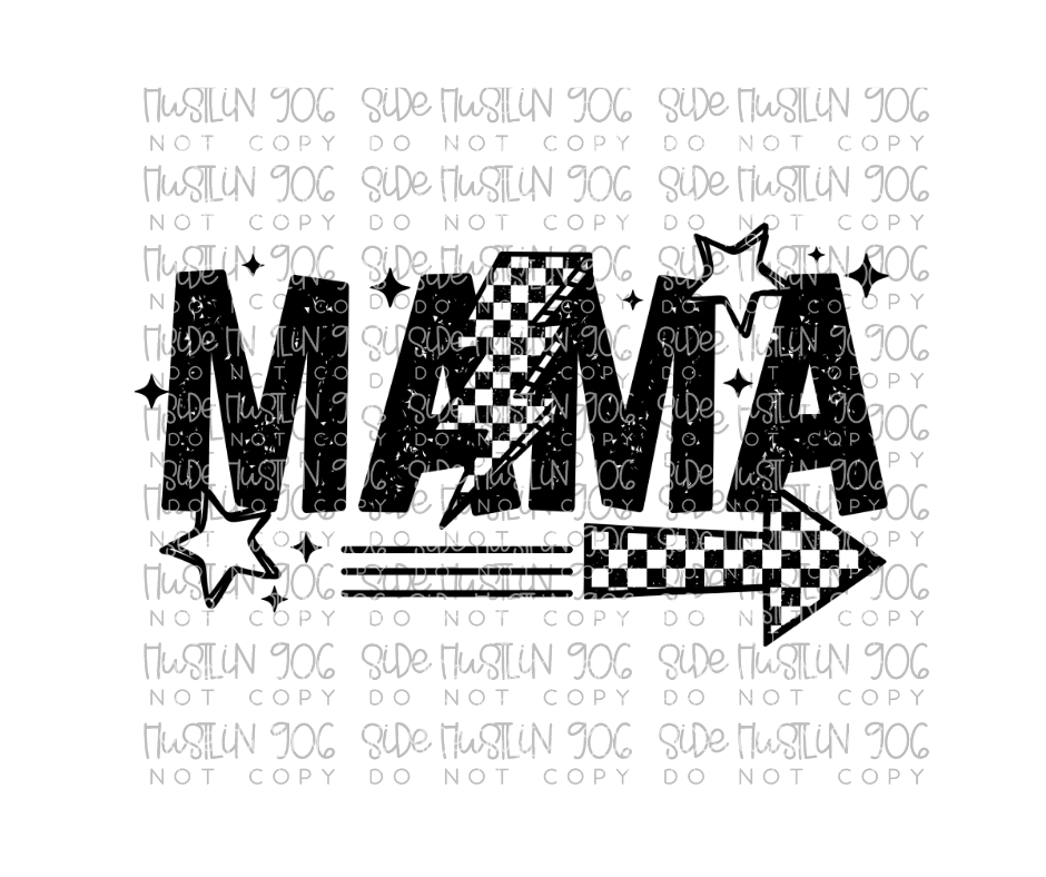 Mama Lightning Single Color-Ready to Press Transfer