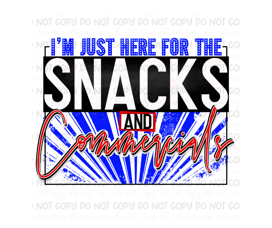 Snacks & Commercials-Ready to Press Transfer