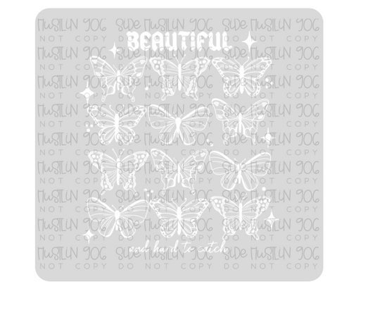 Hard to Catch Single Color White-Ready to Press Transfer