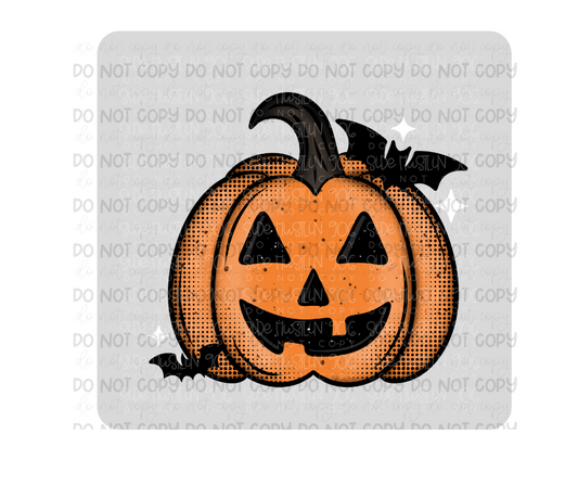 Halloween Club pumpkin with white-Ready to Press Transfer